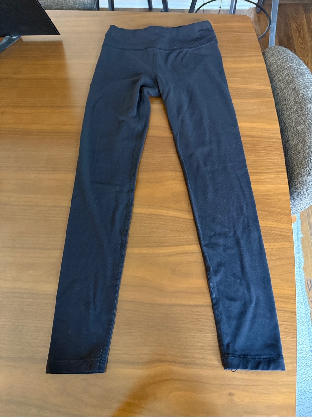 Athleta Girl Black High-Rise Leggings — Logo Label